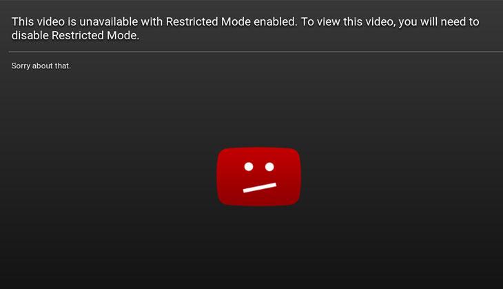 'Sexy Bath Time' can be viewed on YouTube Restricted Mode, not LGBT videos