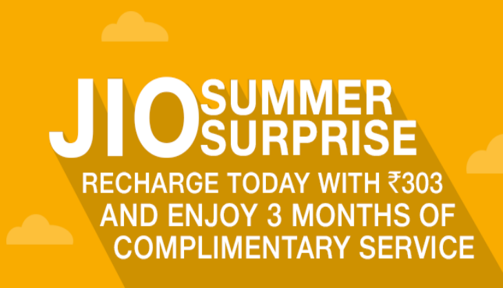 Jio Summer Surprise Offer
