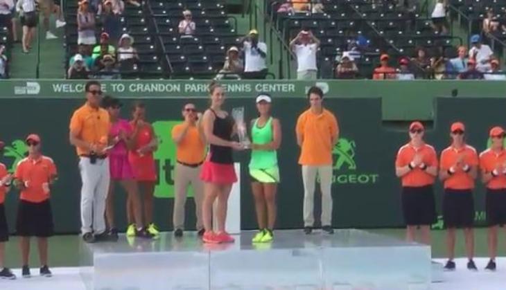 Miami Open: Unseeded Dabrowski-Yifan beat Mirza-Strycova to clinch doubles title
