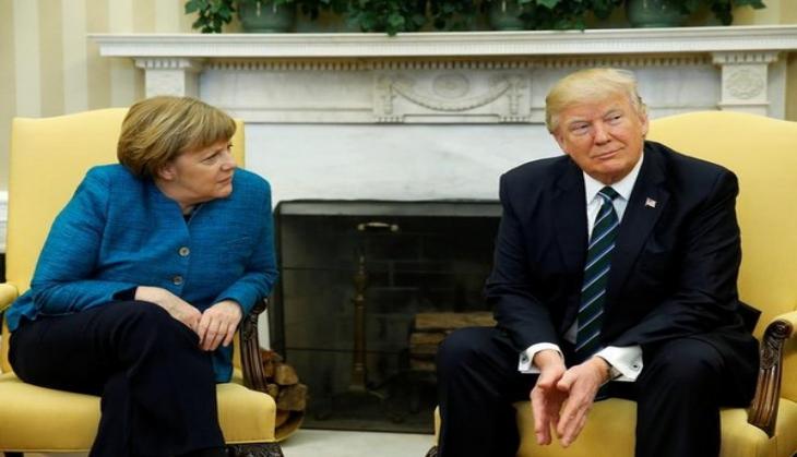 Did not ignore Merkel, I really like her: Trump on 'awkward' photo-op with German Chancellor