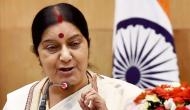 Swaraj takes on Aziz for not 'acknowledging' visa request of Jadhav's mother