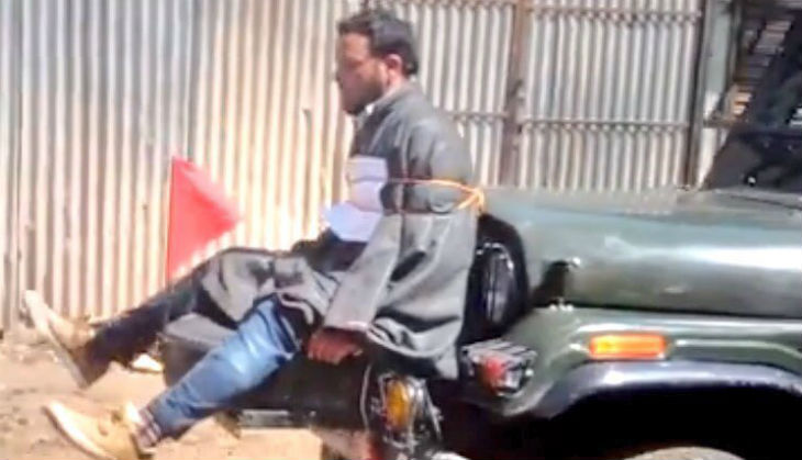 Protester tied to army Jeep for defence in Jammu and Kashmir