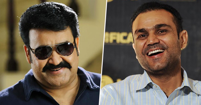 Former cricketer Virender Sehwag wishes Mohanlal on his birthday