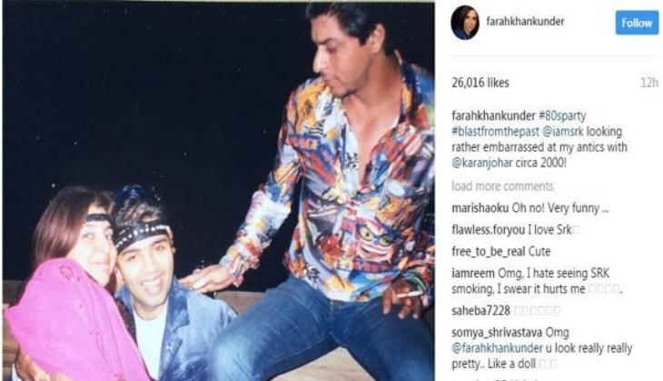 This throwback picture of SRK, KJo and Farah Khan is really awwdorable!!
