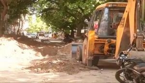 Roads in Hyderabad get repaired prior to Monsoon