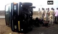 Ten police jawans injured after vehicle overturns in MP's Shajapur