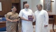 Ustad Amjad Ali Khan meets PM Modi, presents his book