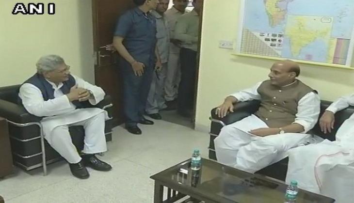 Naidu, Rajnath meet Yechury, hold parleys over presidential polls