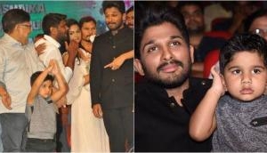 Allu Arjun's son Allu Ayaan's gesture leaves the actor stunned at Duvvada Jagannadham audio release