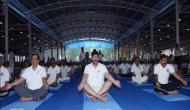Air Chief joins nation, leads yoga session at Air Force Station