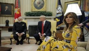 Melania Trump's yellow floral-dress to greet PM Modi gives major fashion goal