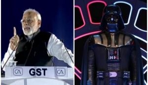PM Modi strutting to 'Darth Vader' theme at GST event evokes mixed reactions