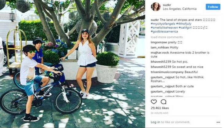 Sussanne Khan enjoys vacay with kids