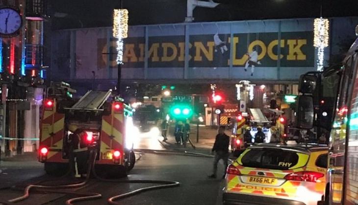 London's Camden Lock Market fire under control