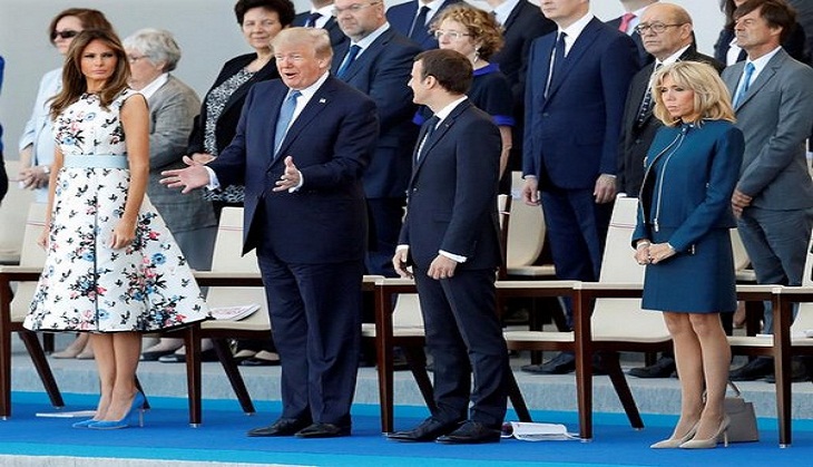 Trump, Macron attend Bastille Day military parade