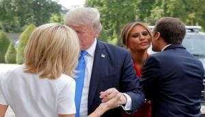 Trump tells Brigitte Macron: 'You're in such good physical shape'