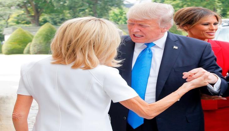 Trump with Brigitte