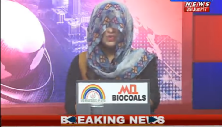 Watch video: News anchor reads news in ‘Ghoonghat’ to protest against BJP’s regressive mindset