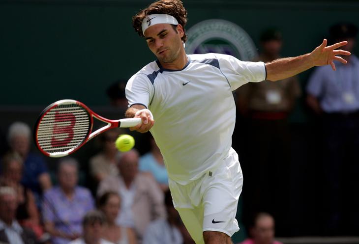 Roger Federer at Wimbledon in 2005