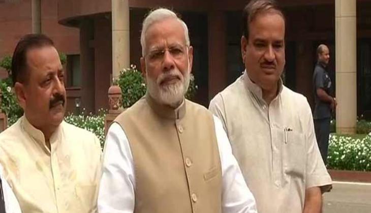 modi in parliament session
