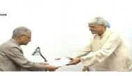 Gopalkrishna Gandhi files nomination for VP polls