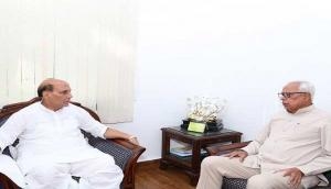 J-K Governor N.N. Vohra calls on Rajnath Singh