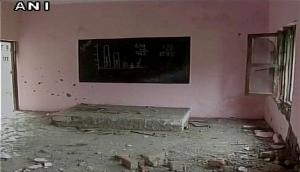 J-K school severely damaged by heavy shelling by Pak