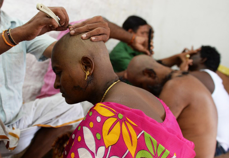 In photos: What happens to the hair that Hindu devotees donate at temple