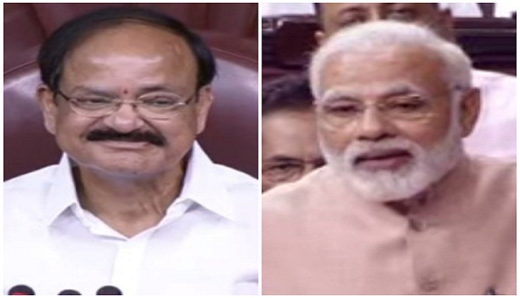 PM Modi welcomes VP Naidu in RS, says 'now common men in high posts'