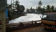 Bellandur Lake again spills toxic foam