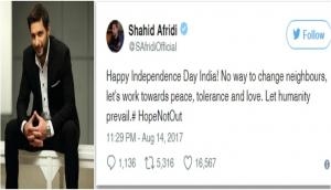Check out how Shahid Afridi won the hearts of Twitterati on India's Independence Day