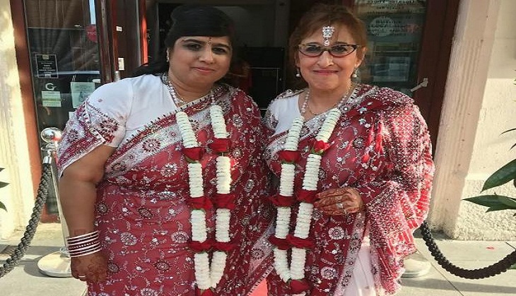 Hindu and Jewish couple ties knot in Britain's first interfaith lesbian wedding 