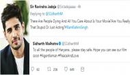 Twitter slams Sidharth Malhotra for promoting 'A Gentleman' amidst Panchkula violence