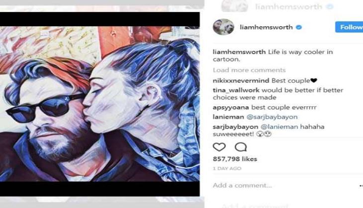 Liam Hemsworth gives artistic tribute to Miley Cyrus