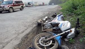Uttar Pradesh: One killed, another critical as speeding truck hits bike