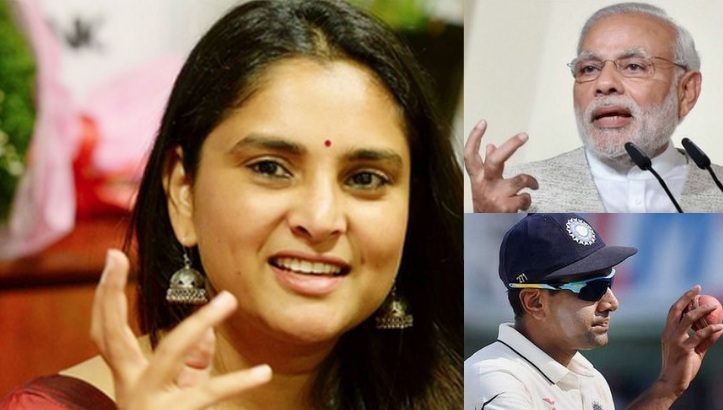 Actress-turned-politician Ramya says PM Narendra Modi and R Ashwin are the best spinners of India! But why?