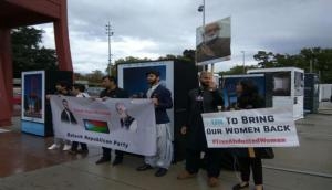 Baloch activists protest outside U.N. against Pakistani atrocities, human rights abuse
