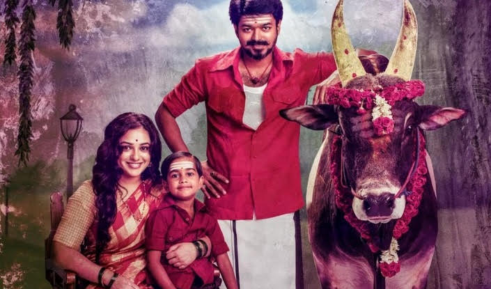 Mersal: The beautiful poster of Thalapathy Vijay film clearly proves Tamil people treat cow as a member of their family