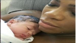 3-week-old Alexis shares adorable snap of mom Serena Williams napping