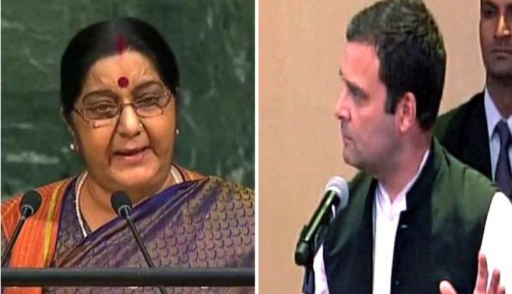 Rahul 'thanks' Sushma for recognising Cong's legacy in UNGA address
