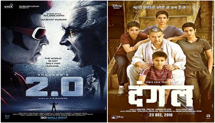 Here's how Rajinikanth, Akshay Kumar starrer 2.0 has beaten Aamir Khan's Dangal's record