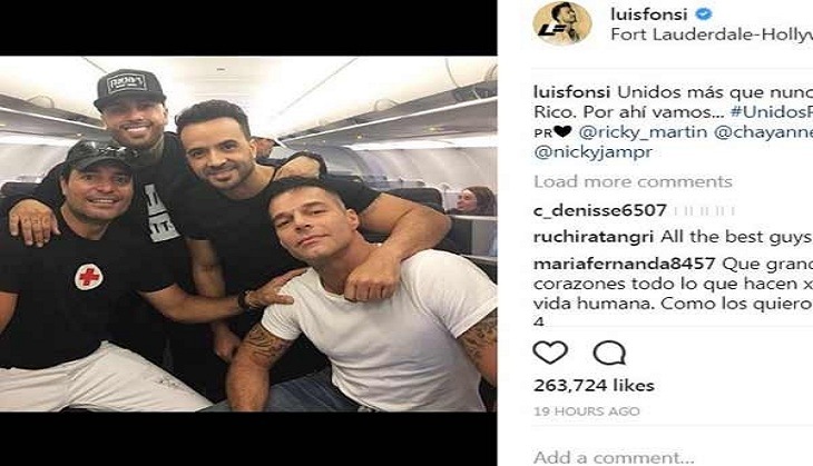 Ricky Martin, Luis Fonsi head to Puerto Rico to aid Hurricane Maria victims