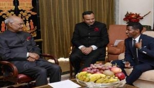 Ethiopian athlete calls on President Ram Nath Kovind at Addis Ababa