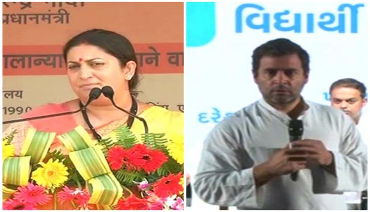 Rahul Gandhi in Gujarat, Smriti Irani in Amethi: The war of words continues