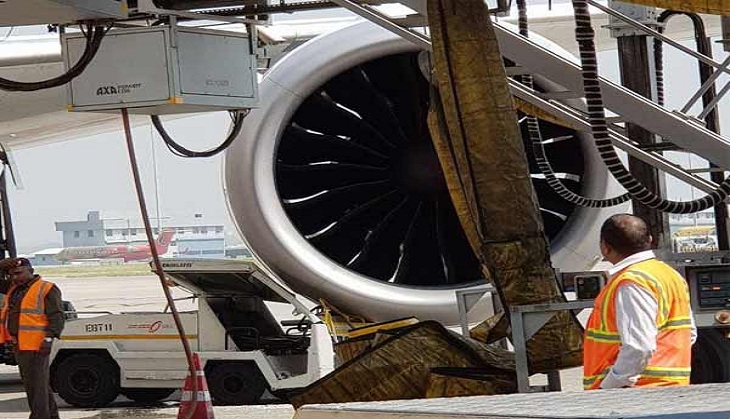Electrical Baggage Tractor hits parked Air India flight at IGI Airport