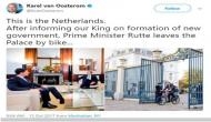 Dutch PM Mark Rutte cycles to King's palace to inform on new govt formation
