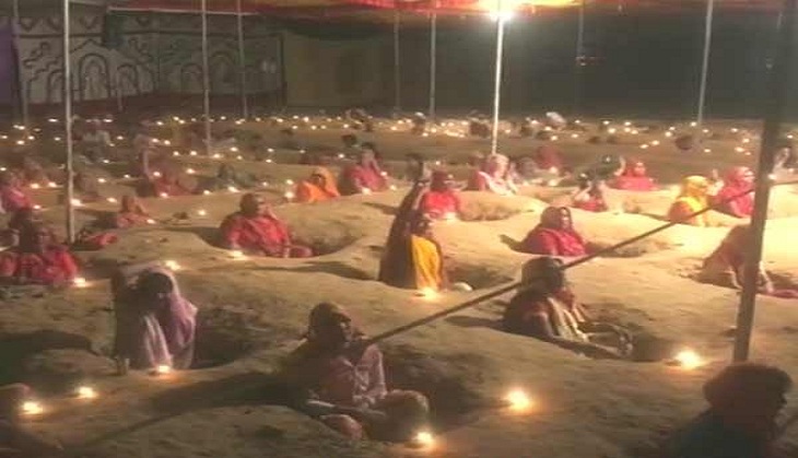 Rajasthan: 'Samadhi Satyagraha' on Diwali, farmers continue protest half-buried 