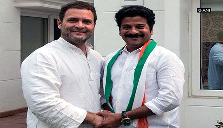 Former TDP leader Revanth Reddy joins Congress in Delhi