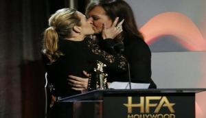 Kate Winslet, Allison Janney kiss on-stage at Hollywood film Award