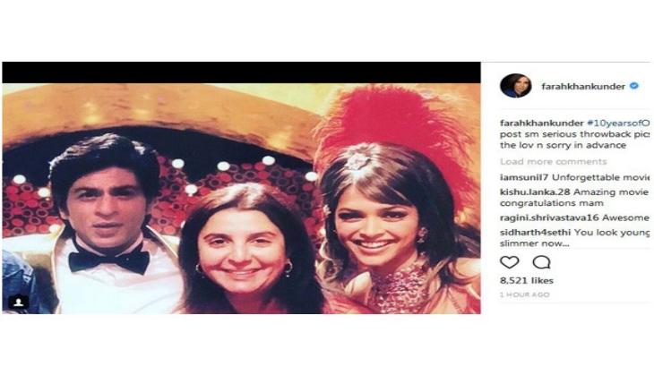 Farah Khan commemorates 10 years of 'Om Shanti Om'